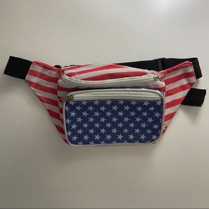 American flag fanny pack